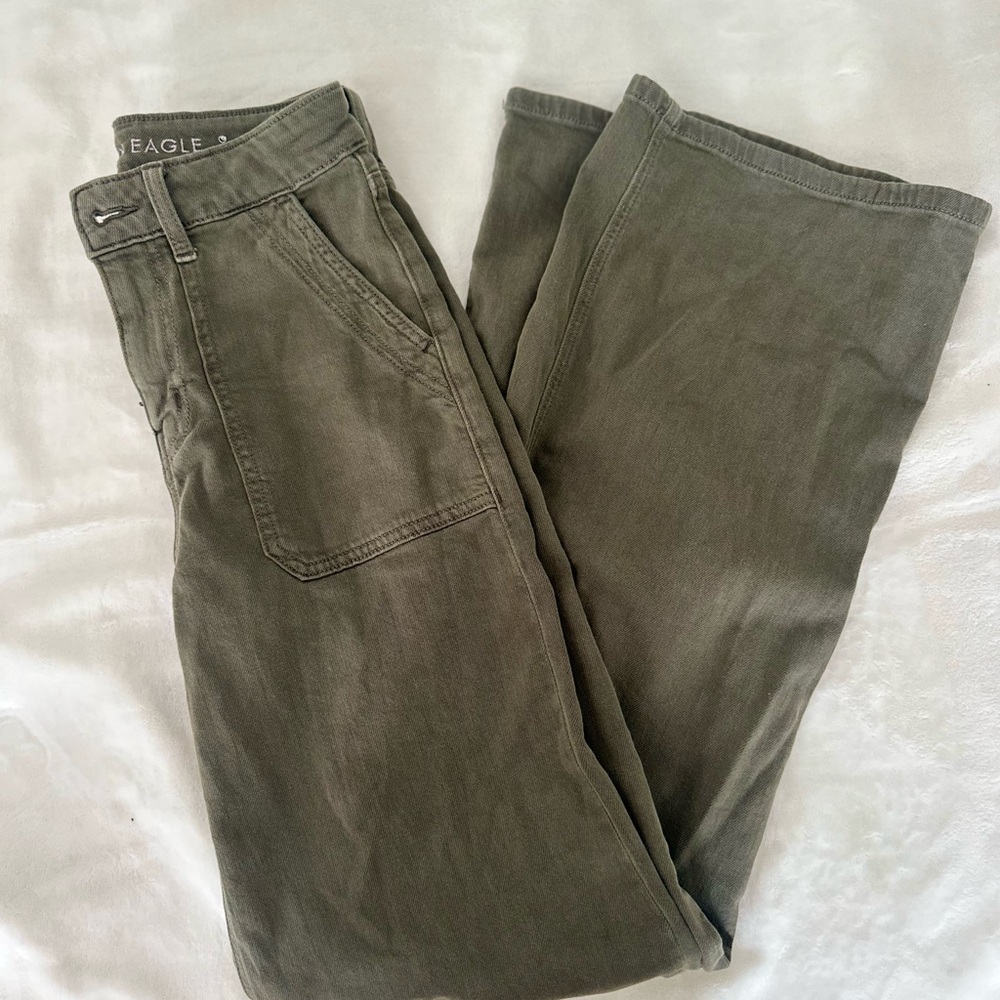 American Eagle Super High Rise Wide Leg Pants Size